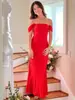 Comercio Exterior Ropa de Mujer 2026 Verano Nuevo Estilo Top Tubo Hombros Descubiertos Plisado de Cintura Alta Espalda Descubierta Vestido de Noche Simple y Elegante