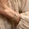 Pulsera de plata rota de jade de estilo nacional para mujer, moda de lujo ligero, pequeña, estilo chino nuevo, segura y feliz, versátil, pulsera de alta gama