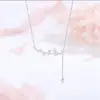 Collar de hoja de ginkgo de plata de ley 999 para mujer diseño de nicho de lujo ligero 2024 nuevo popular cadena de plata lisa regalo para novia