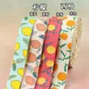 Wanrenes acessórios de cabelo diy material estampado padrão de frutas tira de tecido de pressão fita dupla face acessórios de presilha de cabelo infantil feitos à mão