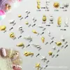 100 Piezas arte de uñas Remache metal concha marina estrella de mar caballito de mar pluma piña Joyería DIY