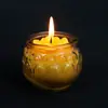 Lâmpadas de manteiga 24 horas para oferenda ao Buda, lâmpadas de lótus de topo plano de manteiga natural, velas sem fumaça para uso doméstico e em templos, lâmpadas de oferenda de longa duração