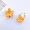 Pinza de Tiburón Flor de Plumeria Multicolor Degradada Pequeña de 4 cm Transfronteriza Estilo Dulce Festivo Pinza para el Cabello Accesorio para el Cabello Más Vendido en Amazon