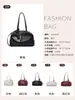 Bolsa de Ombro de Couro Bovino de Primeira Camada com Porta-Axila Feminina para o Dia a Dia, Bolsa de Ombro de Alto Padrão, Bolsa Bowling Boston de Couro Genuíno de Grande Capacidade