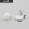 Pata de plástico para muebles Engrosada y Elevada a Prueba de Humedad Antideslizante para Gabinete Alto Mesa y Silla Sofá Almohadilla para Piso Clavo Blanco