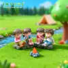 Musgo Micro Paisagem Pequenos Enfeites DIY Bonsai Suculenta Decoração Acessórios Xícara de Chá Casal Boneco Personagem de Plástico