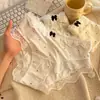 Pantis de encaje de 10A para mujer, seda de hielo, transpirables, cómodos, amigables con la piel, tallas grandes, pantis de triángulo, pantis de encaje para mujer, lunares de puro deseo