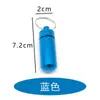 Mini Llavero Botella de Pastillas de Aleación de Aluminio Portátil para Exteriores Impermeable Sellado Lata de Almacenamiento Disponible en Varios Colores