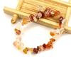 Cristal Natural Grava Colorida Irregular DIY Hecho a Mano Elástico Pulsera de Cuentas Cadena Simple para Mujer