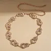 Cinturón Nuevo Transfronterizo para Mujer Cinturilla Decorativa Casual Patrón de Hebilla de Serpiente Retro Cadena Metálica Cadena de Cintura Accesorios para Mujer Listos para la Venta