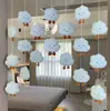 Cortina de Puerta Nube Hogareña Estilo Crema Lindo Decoración de Dormitorio Felpa Estilo Ins Cortina Colgante Adorno Colgante de Puerta de Habitación Infantil