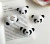 Diadema de Felpa Linda Oso Panda Gigante para Lavado de Cara Dibujos Animados Oso Hoja de Bambú Animal del Zoo Diadema para Festival Infantil Accesorios para el Cabello