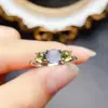 Anillo Popular de Topacio Natural al por Mayor de Fábrica Plata S925 Incrustado Piedra Principal 5*5 Joyería de Lujo Venta Directa de Fábrica