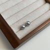 Aretes de Perlas de Vidrio del Mismo Estilo de Blogger Coreana para Mujer, Aretes Elegantes Vintage de Lujo Ligero, Aretes Versátiles de Moda de Alta Gama