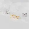 Brincos de Prata de Lei S925 Nalan com Laço e Linha, Requintados e Simples, Brincos de Design de Nicho Estilo Ins M08227