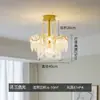 Lustre de Cristal de Luxo Leve Estilo Francês para Quarto Principal, Luminária Elegante Vintage Cor Creme para Sala de Estar, Tendência 2025 Novo Modelo de Iluminação