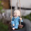 Péndulo Colgante Monje Azul Más Vendido Colgante Creativo de Resina para Coche Decoración de Vehículo Colgante para Hogar al Aire Libre Bonsái