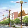 Poste Quadrado Iluminação Pública Municipal Dupla Cabeça 2*200 Watts Circuito da Cidade Poste de Iluminação Pública Poste de Rua Personalização