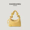 Bolso Tote Estilo Coreano con Cordón y Pliegues para Estudiantes, Bolso de Hombro Ligero, Versátil, Artístico, Moda de Gama Alta para Viajes Diarios