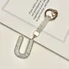 Pingente de chaveiro de carro com 26 letras em inglês cravejado de diamantes transfronteiriço, decoração de bolsa com strass de argila, atacado de chaveiro de celular