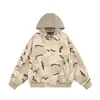 Roupas Vintage 25 Inverno Novo Camuflado Falso Duas Peças Com Capuz Jaqueta de Algodão Casal Estilo Americano Marca Tendência Casaco de Algodão Quente Casual