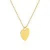 Collar con Colgante de Corazón Simple de Moda Popular Transfronterizo para Mujer Plata de Ley S925 Cadena de Clavícula de Corazón Color Durazno Brillante Elegante y Versátil