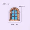 Casa de Muñecas Casa de Muñecas Porche Retro Miniatura Modelo de Ventana de Madera Artificial Accesorios en Miniatura Ventana Europea