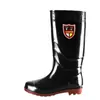 Sapatos de água de cano alto masculinos para primavera e outono, impermeáveis, antiderrapantes, galochas, forrados com fleece, quentes, galochas longas, sapatos de borracha para proteção do trabalho em canteiro de obras, cobre-sapatos