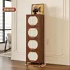 Gabinete Retro Simple Estante de Almacenamiento de Piso Sala de Estar Hogar Estantería a Prueba de Polvo Gabinete de Almacenamiento Multicapa Gabinete de Pared