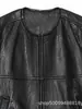 Comercio exterior transfronterizo ropa de mujer 2026 nuevo modelo estilo europeo y americano simple y elegante moda chaqueta corta de cuero suave negra