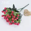 Atacado 6 Garfos 36 botões flores artificiais Botão de Milão pequeno Botão Mei 6 Botões de Milão Mini pequeno botão em vaso decorativo flores falsas