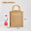 Bolsa de Linho Atacado Sacola de Juta DIY Bolsa de Mão de Linho Ecológica Bolsa de Linho Padrão de Logo Imprimível