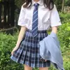 Falda Uniforme JK Universitaria Japonesa Cintura Alta Cuadros Gangli Tiange Falda Falda Plegada Plegada Primavera Verano Estudiante Uniforme Escolar