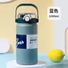 Taza Térmica de Acero Inoxidable de Gran Capacidad con Correa y Popote, de Moda