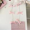 Paquete de 8 Moño de Listón Rosa Pasador Pequeño para el Cabello Pin de Prefacio Tocado ins Dulce Lindo Pasador Tejido para el Cabello
