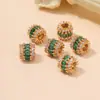 Set de Preservación del Color para Bolsas de Oro de 18K Accesorios de Cuentas de Zirconia de Color Cubo de Cuentas Espaciadoras Taladro de Cuentas Accesorios para Pulseras de Cuentas