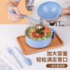 Tazón de fideos instantáneos de acero inoxidable 304 con tapa, lonchera portátil de doble capa para estudiantes, para uso doméstico y de oficina, taza de comida rápida con vajilla