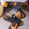 Sandalias de cuña con puntera abierta de talla grande, nuevo estilo 2026, para mujer, de moda, con diseño calado, cómodas, ligeras, casuales, versátiles.