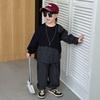 Conjunto de Sudadera con Bloques de Color y Rayas Verticales para Niños, Ropa de Primavera y Otoño, Conjunto Deportivo Elegante de 2 Piezas para Niños, Ropa Elegante para Bebé, Moderno