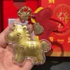 2026 Año del Caballo Oro Puro 999 Hazte Rico Inmediatamente Colgante para Teléfono Móvil Bolso Cadena para Teléfono Móvil Colgante Llavero Colgante Regalo