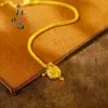 Tienda de Oro Mismo Estilo Dorado Antiguo Esmaltado Borla Bolsa de Dinero Colgante Nuevo Estilo Chino Moneda Bolsa de la Suerte Colgante Cadena para Suéter