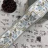 9CM Caminho de Mesa Tecido Caminho de Cama Renda para Sofá Almofada Renda Jacquard Bordada Fita de Renda Porcelana Azul e Branca Peônia Renda Chinesa Nova
