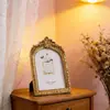 Moldura de Foto Vintage em Resina Esculpida Clássica de Luxo Leve Estilo Francês, Moldura de Arte para Pendurar na Parede, Moldura de Mesa para Fotos