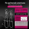 Girador estilo americano com pino reforçado, alta velocidade, oito argolas, embalagem rosa, pino luya, pesca a granel, acessórios de pesca