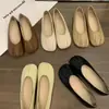 Sapatos Suaves de Brisa Noturna com Solado Plano para Mulheres, Sapatos com Solado Macio Que Não Cansam os Pés, Sapatos Tipo Colher de Feijão Verde