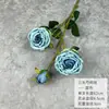 Flor artificial de seda de peonía rosa de tres cabezas para ceremonia de boda, hogar, decoración del Día de San Valentín, ramo y arreglo decorativo