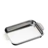Plato Rectangular Profundo Popular de Acero Inoxidable Engrosado para Asar Pescado, Adecuado para Uso Doméstico y Estufas de Inducción, Bandeja de Barbacoa Comercial