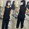 Traje casual y moderno de algodón y lino para mujer, nuevo estilo verano 2025, top tipo chaleco elegante y versátil de algodón y lino