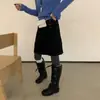 Algunos de los Nuevos Modelos de Invierno 2025 Estilo Coreano Son Faldas Cortas de Lana Elegantes, Casuales, Versátiles, de Cintura Alta, Adelgazantes, de Corte A