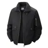 Chaqueta de algodón puro para otoño e invierno, forrada de polar y engrosada, chaqueta de trabajo para hombres de mediana edad, adecuada para todas las estaciones, chaqueta estilo jeep para papás